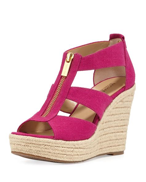 michael kors zipper wedge